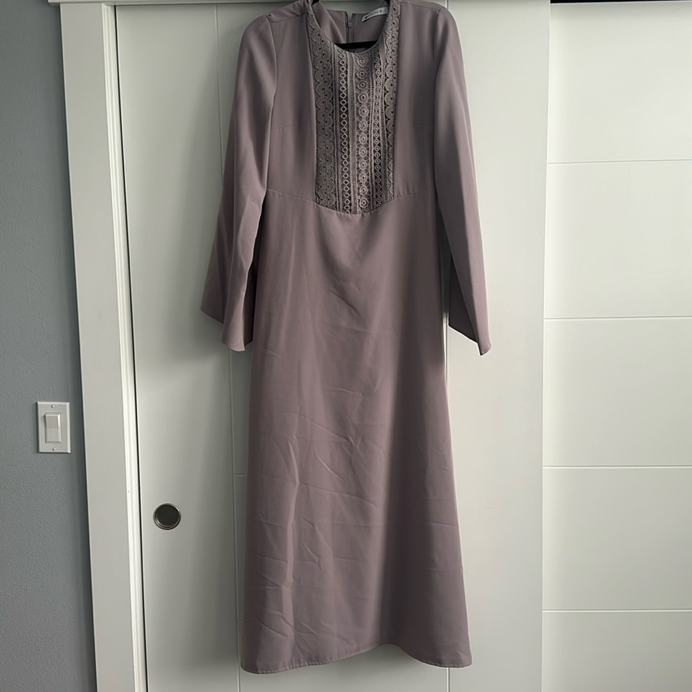 MWEDDING Lavender Modest Dress